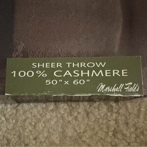 Marshall Fields Cashmere Throw 50” x 60”
